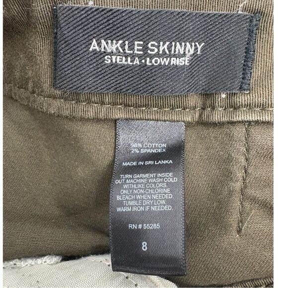 Express ankle skinny Stella cargo pants olive army green size 8 - Picture 6 of 6